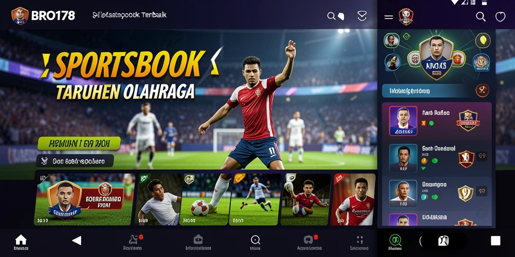 Tampilan menarik dari gameplay taruhan olahraga di BRO178.