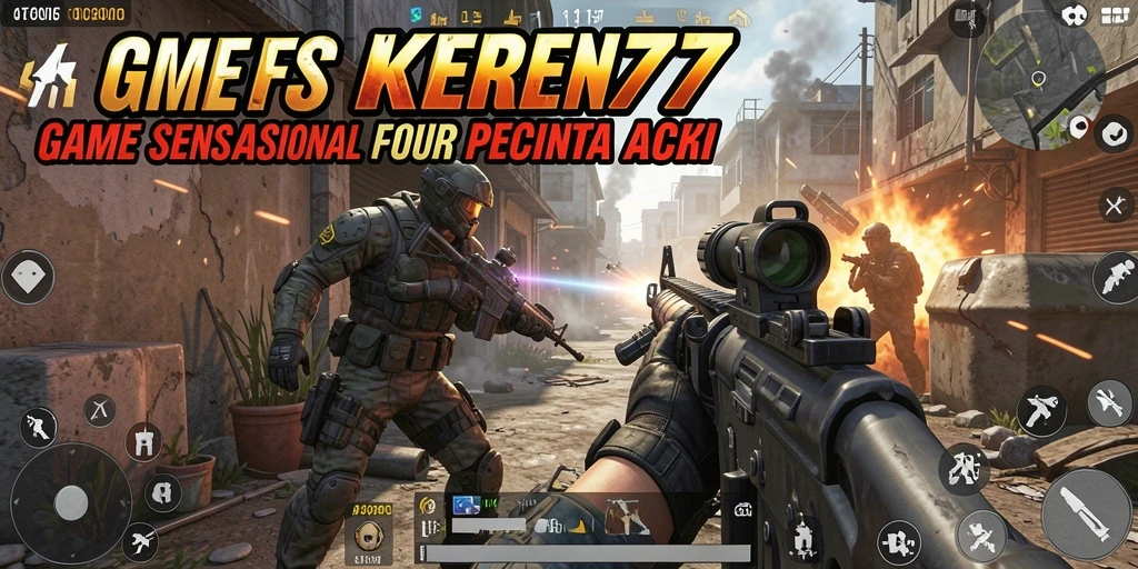 Tangkapan layar KEREN77 menampilkan aksi gameplay FPS yang mendebarkan.