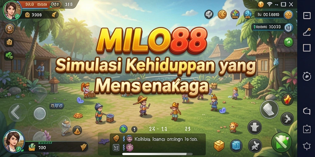 Screenshot gameplay MILO88 menampilkan dunia simulasi yang imersif dan menarik.