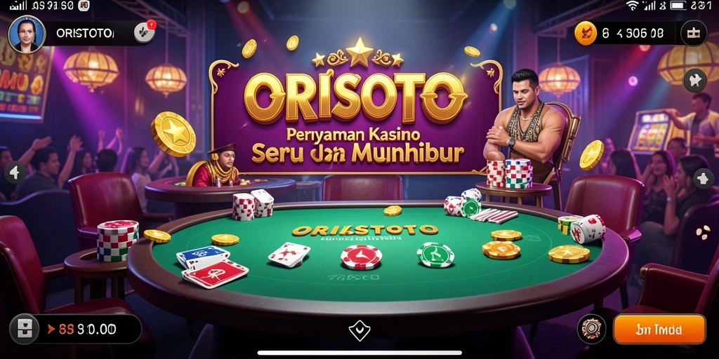 Screenshot gameplay ORISTOTO menampilkan keseruan bermain kasino.