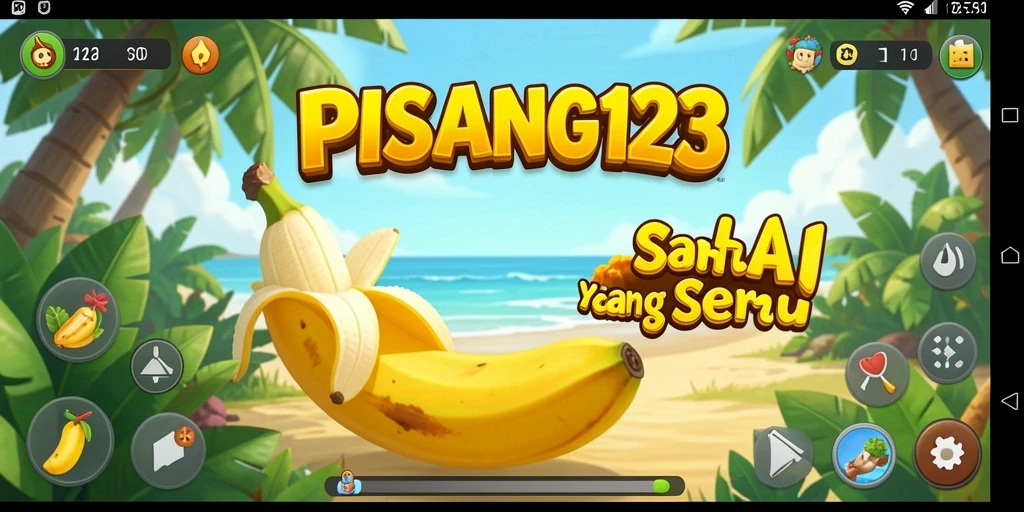 Tampilan gameplay PISANG123 yang cerah dan menarik.