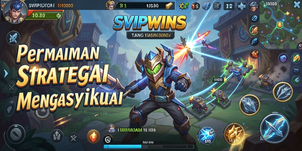 Screenshot menampilkan aksi seru dalam permainan strategi SVIPWINS.